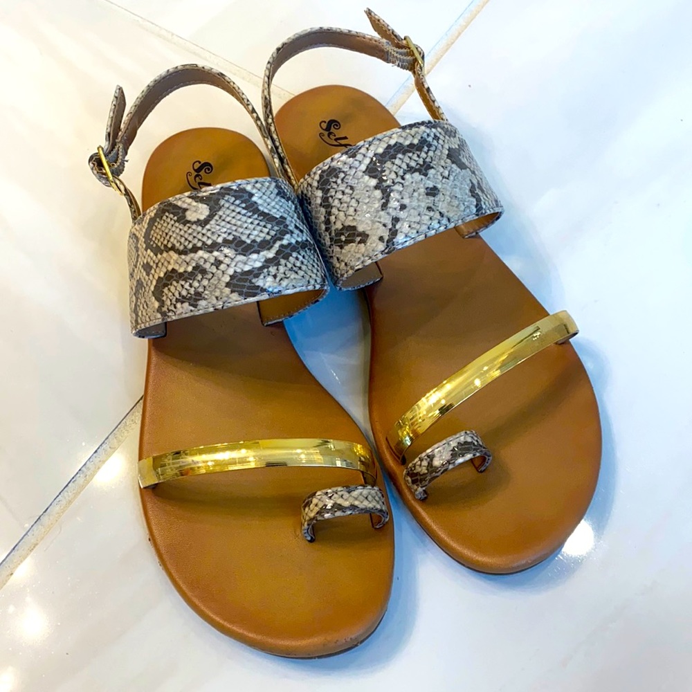 Faux Snake skin Sandals